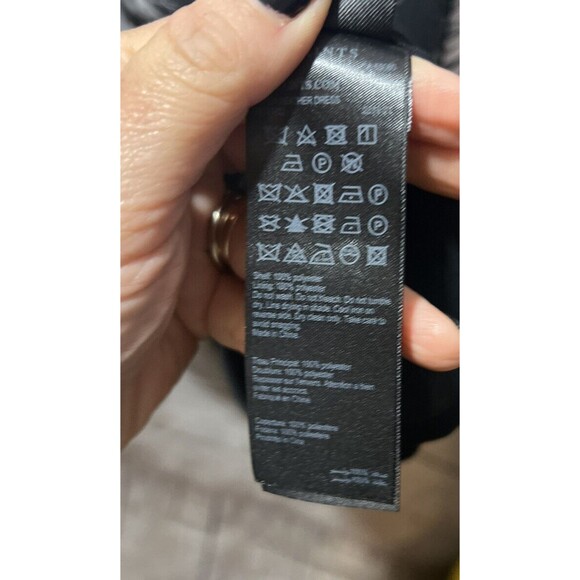 All Saints Jayda Feather Zip Front Dress Black Women’s Size XS $628 - Picture 6 of 7